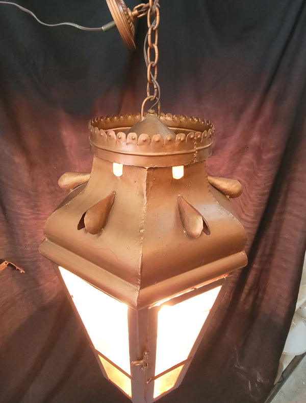 Portico Ceiling Lantern w/ Textured Seeded Glass Panels 38" x 20" GS01007