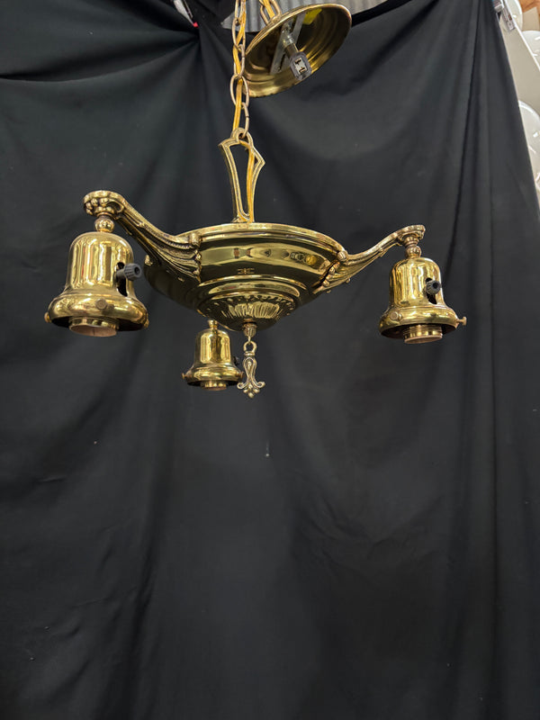 Solid Brass Victorian 3-Light Chandelier GA21165