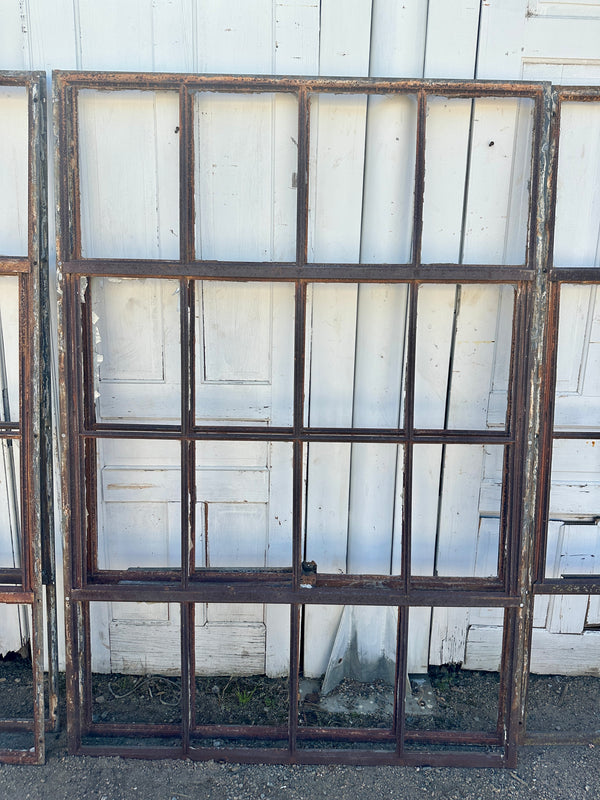 Set of 8 Industrial Steel Casement Windows w/ Swingouts - 51" x 75" - GA21014