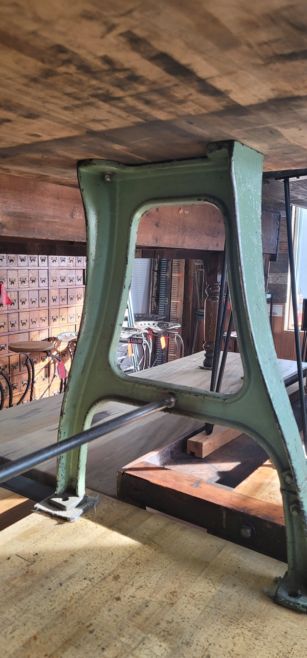 Custom Butcher Block Table Top w/ Industrial Cast Iron Legs 60" x 30" GS00838