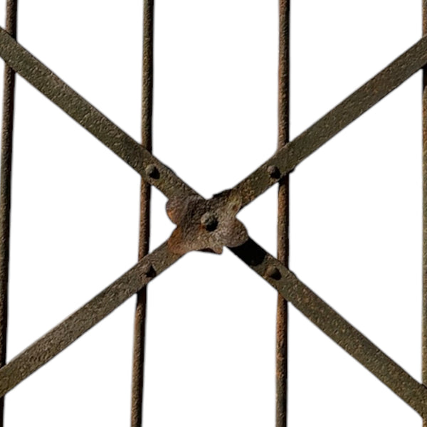 Antique Wrought Iron Hairpin Garden Gate - 33" W x 35" T - GA20976