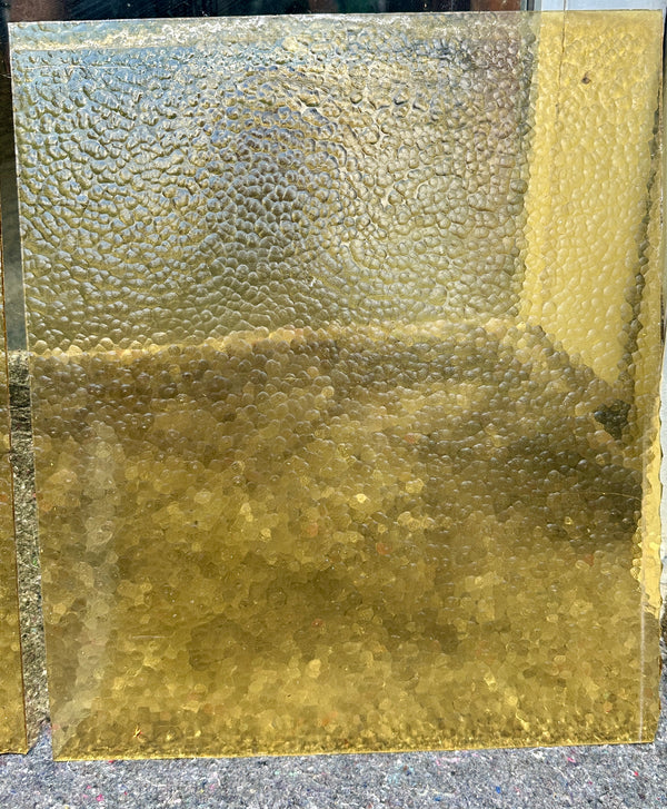 Set of 3 Amber Pebble Glass Panes GA20375