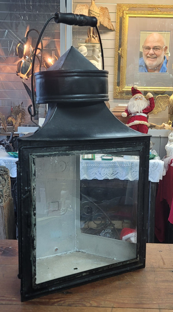 Vintage Hanging Nautical Lantern Case 22 1/2" T x 13 3/4" GS00886