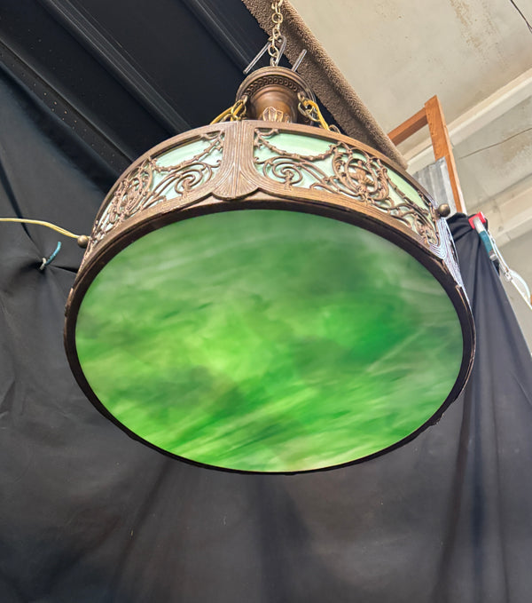 1920s Round Ornate Light Fixture GA21344