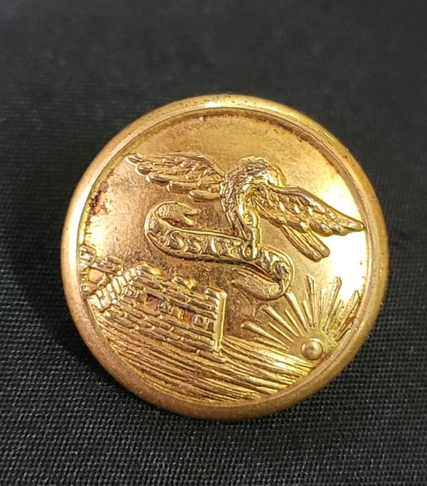 CW 3 Pc Union Federal Engineers Eagle Fort & Rising Sun Coat Button GS010935