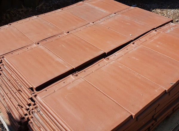 NOS Ludowici Brand Celadon Terra Cotta Roofing Tiles 9" x 14"