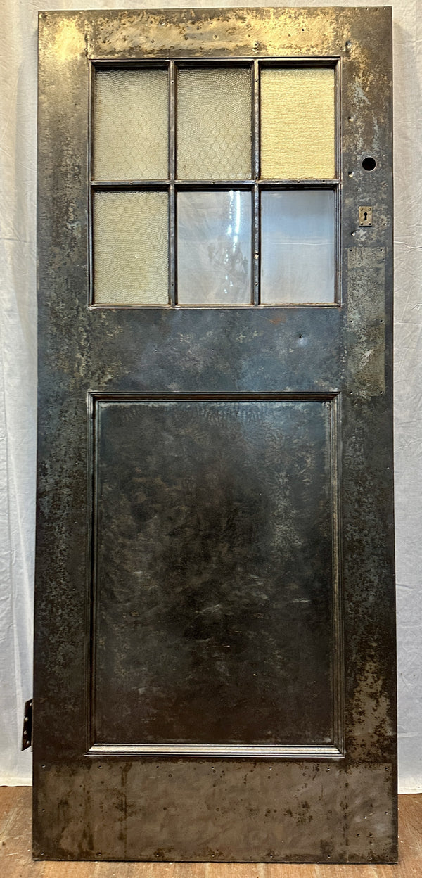 6-Pane 1-Panel Galvanized Steel Double Door Pair GA20558