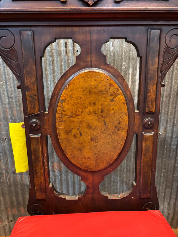Pair of 1890s Chapel Chairs with Storage GA21445