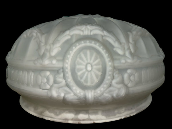 Vintage Frosted Glass Ceiling Light Shade w/ 14" Fitter GA20785
