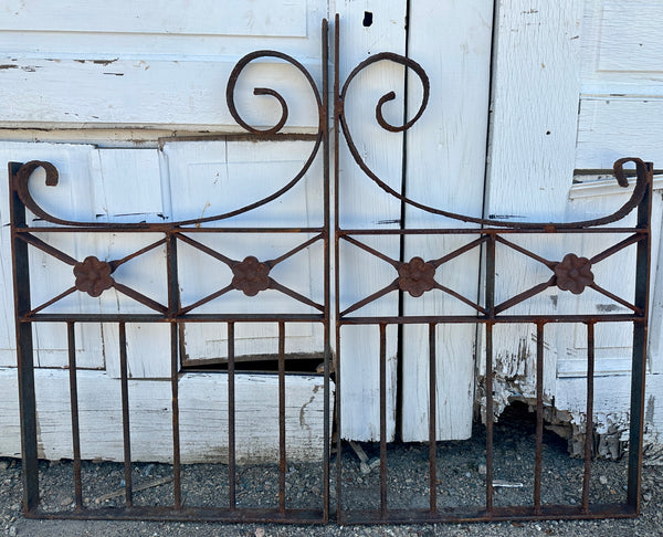 Pair of Antique Wrought Iron Garden Entrance Gates GA21017
