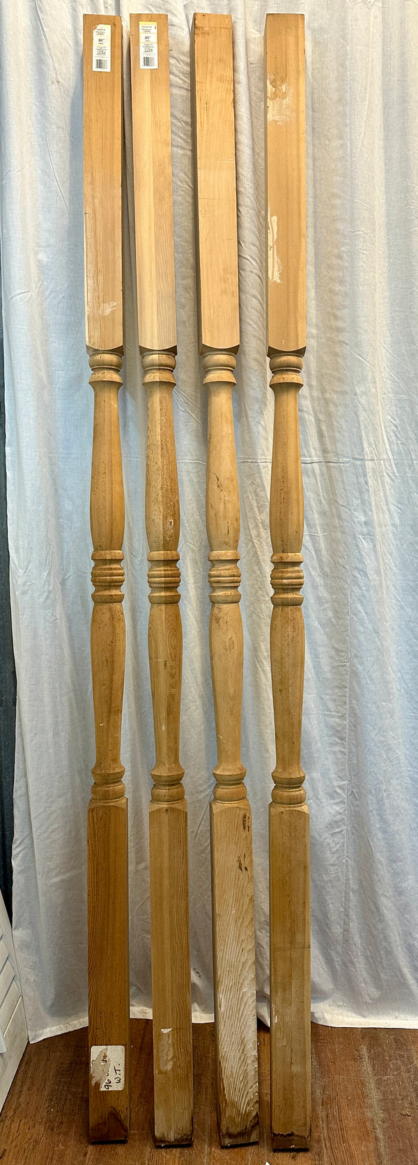 NOS Set of 4 Solid Oak Porch Columns GA20580