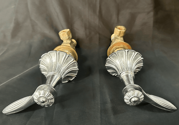 Sherle Wagner Chrome Finished Brass Bathroom Faucet Set GA20592