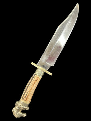 Horse Head Bigby's Sheffield Bowie Knife w/ Bone Handle GA20601
