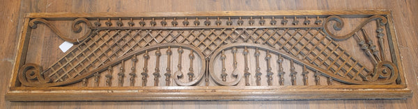 Vintage 6 Foot Long Wooden Victorian Fretwork 17 1/2" x 72" GS00893