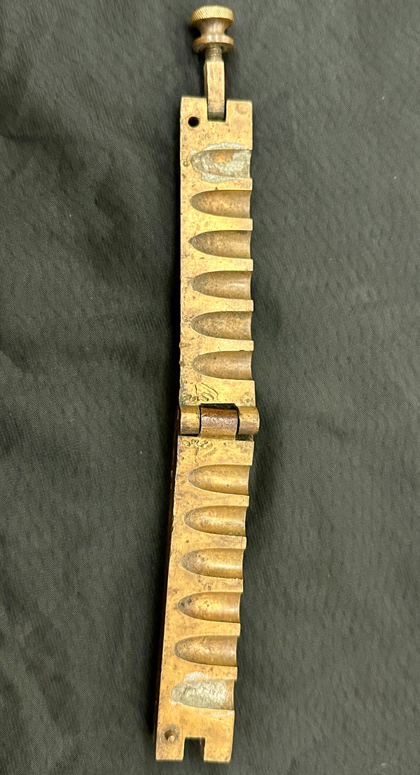 Rare Civil War Era Brass Medical Suppository Maker Mold GA20543