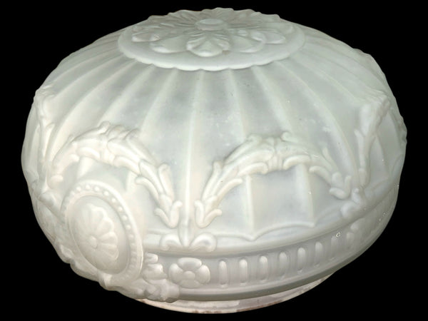 Vintage Frosted Glass Ceiling Light Shade w/ 14" Fitter GA20785