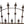 Load image into Gallery viewer, Antique Wrought Iron Gate w/ Arrow and Spike Finials - 33" W x 38.5" T - GA20969
