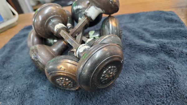 5 Sets of Brass Louis XVI Style Door Knobs GAM012