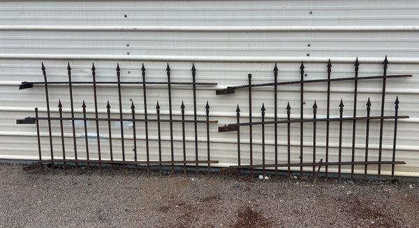 9.5 Feet of Wrought Iron Picket Fencing GA21280