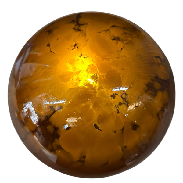 Amber Marbled Glass Dome Flush Mount Shade w/ 4" Fitter GA20698
