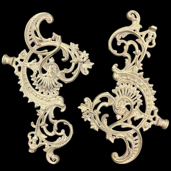 Pair of Antique Brass Chandelier Arms GA20709