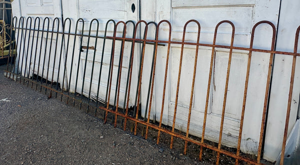 90 Ft Long Set of Wrought Iron Hairpin Garden Gate Fencing GA20510