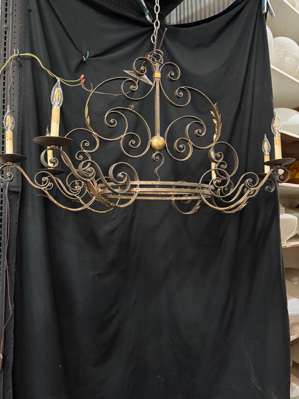 Antique Iron Dining Room Table 6-Light Chandelier GA21164