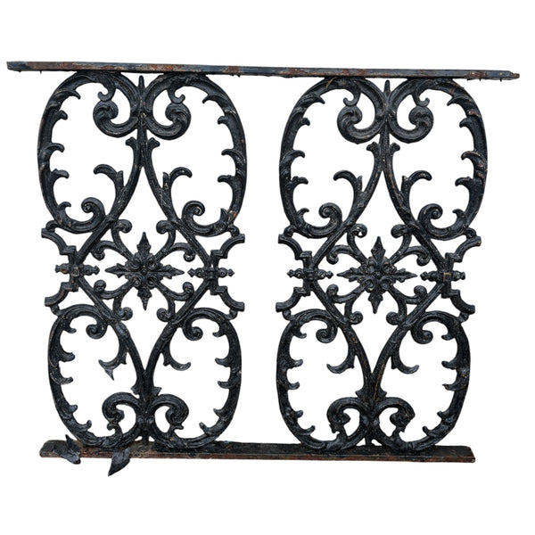 5 feet of Decorative Cast Iron Victorian Fence Panels GA21126