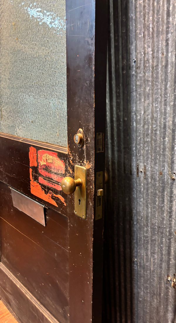 2-Panel Half Glass Wooden Door GA21482