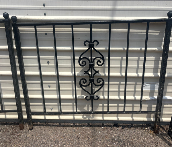 19 Feet of Iron Fence Panels GA21323