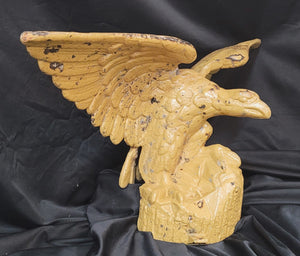 Vintage Cast Iron Pole Top Eagle w/ Open Wings 30