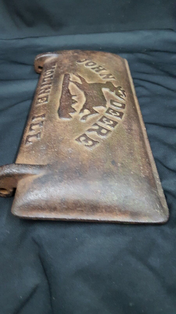 Vintage Cast Iron John Deere Tractor Tool Box Door 11 3/4" x 5 1/4 GS00737