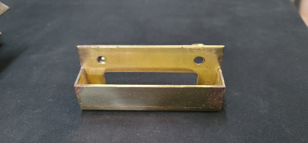 Left Side Brass Rim Lock Set w/ Keeper Key Deadbolt & More 6 3/4" x 4"GS00683