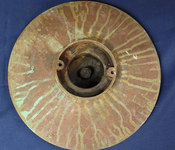 Rare Large Art Deco Solid Bronze Building Pediment 16" Round GS00912