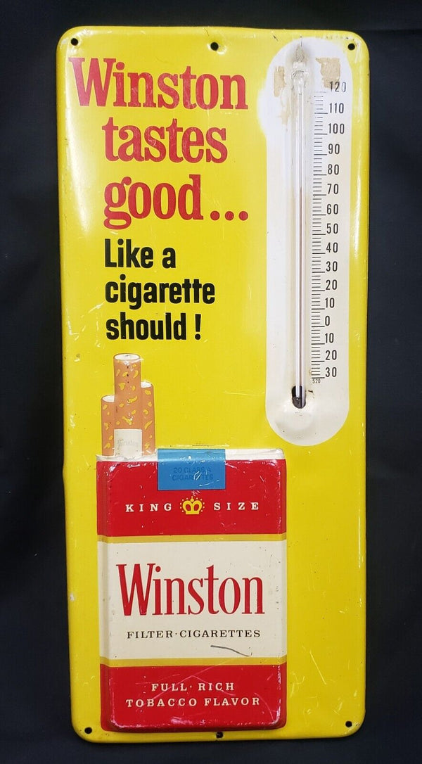 Vintage Winston Tastes Good Metal Wall Thermometer
