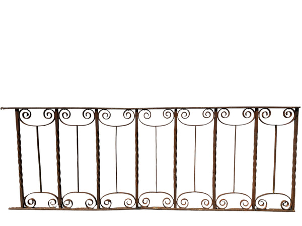 13 Ft of Antique Wrought Iron Fencing GA21020