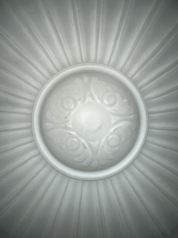 Vintage Frosted Glass Ceiling Light Shade w/ 14" Fitter GA20782
