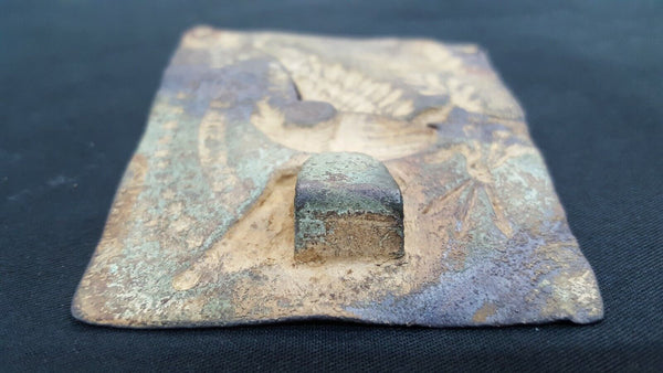 Rare 1835-1840 Early Militia Eagle One Piece Belt Plate Recovered