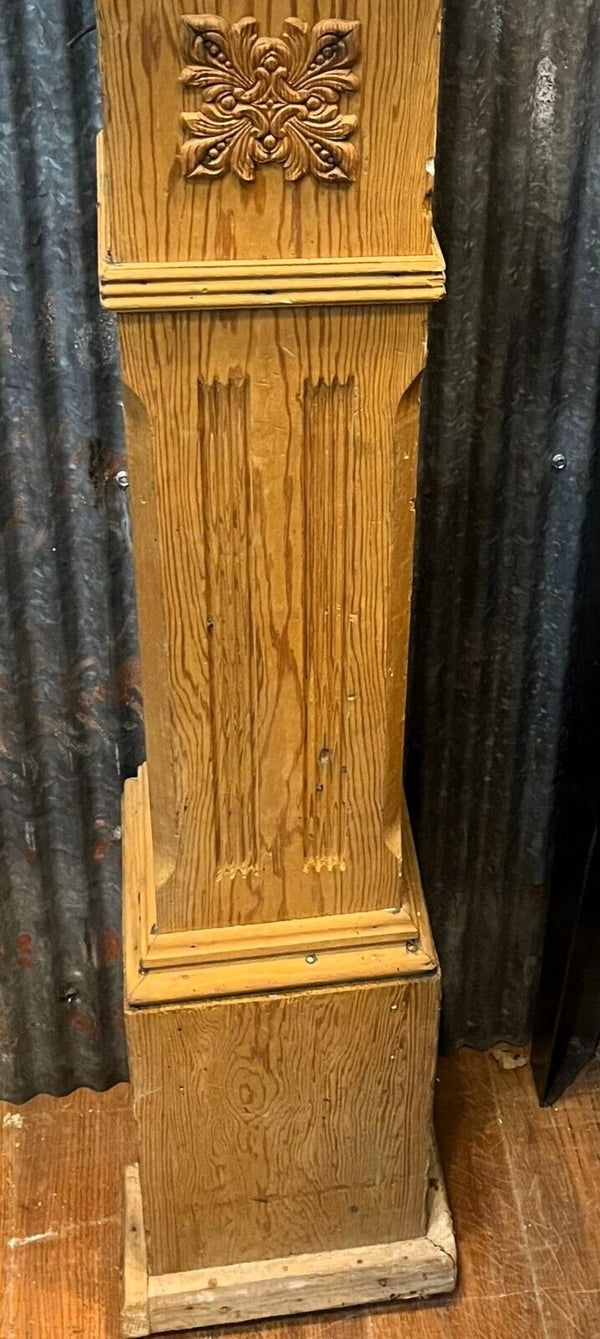 Restored Ornately Carved Wooden Newel Post with Fluted Panels 43"x 9" GA10111