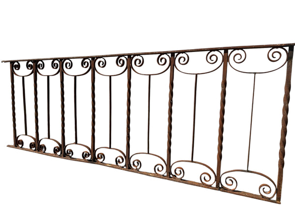 13 Ft of Antique Wrought Iron Fencing GA21020