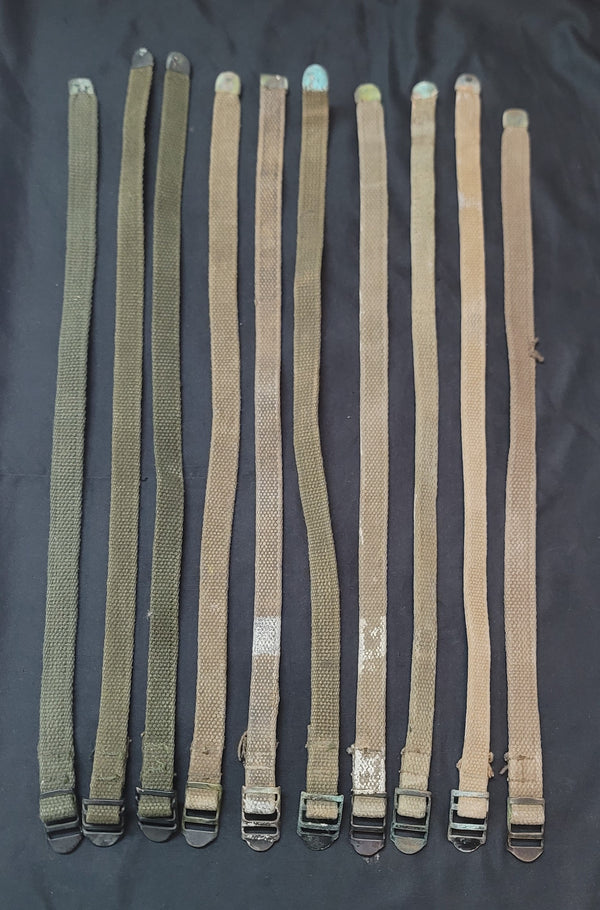 Set Of 10 WWII M1941 Bed Roll Equipment Straps GS01087