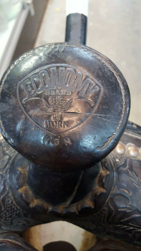 1959 Ornate Leather Dress Saddle Prop used in MGM Movie GS00725