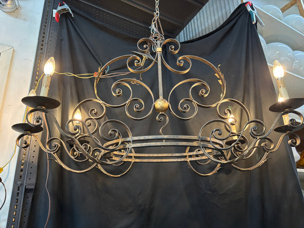 Antique Iron Dining Room Table 6-Light Chandelier GA21164