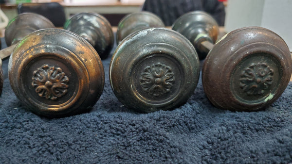 5 Sets of Brass Louis XVI Style Door Knobs GAM012