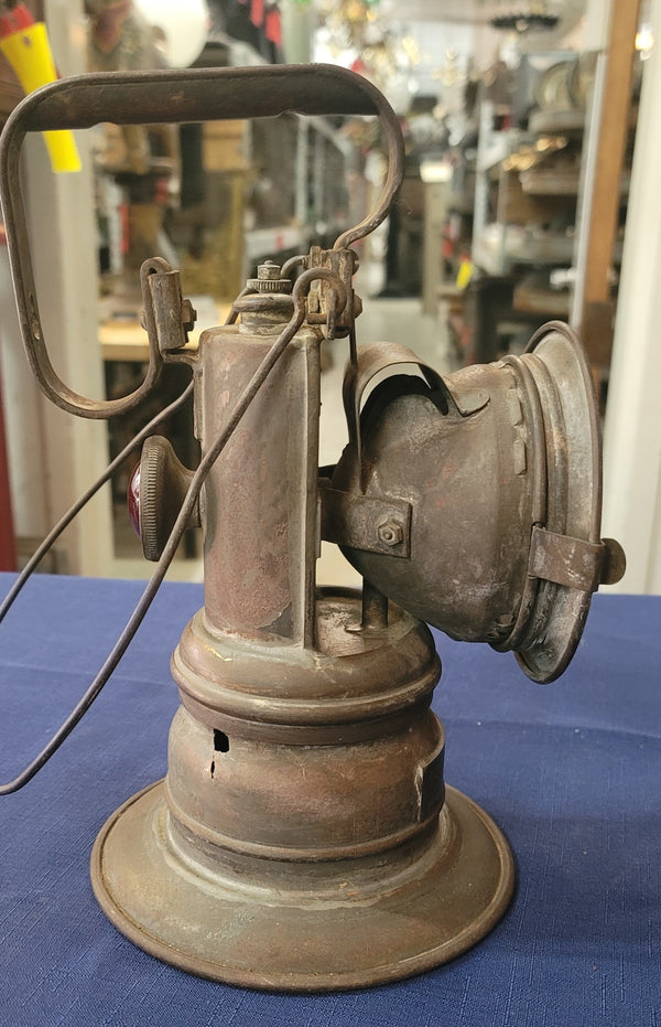 1920s Brass Railroad National Carbide Lantern 11 1/2" x 7 1/2" GS00850