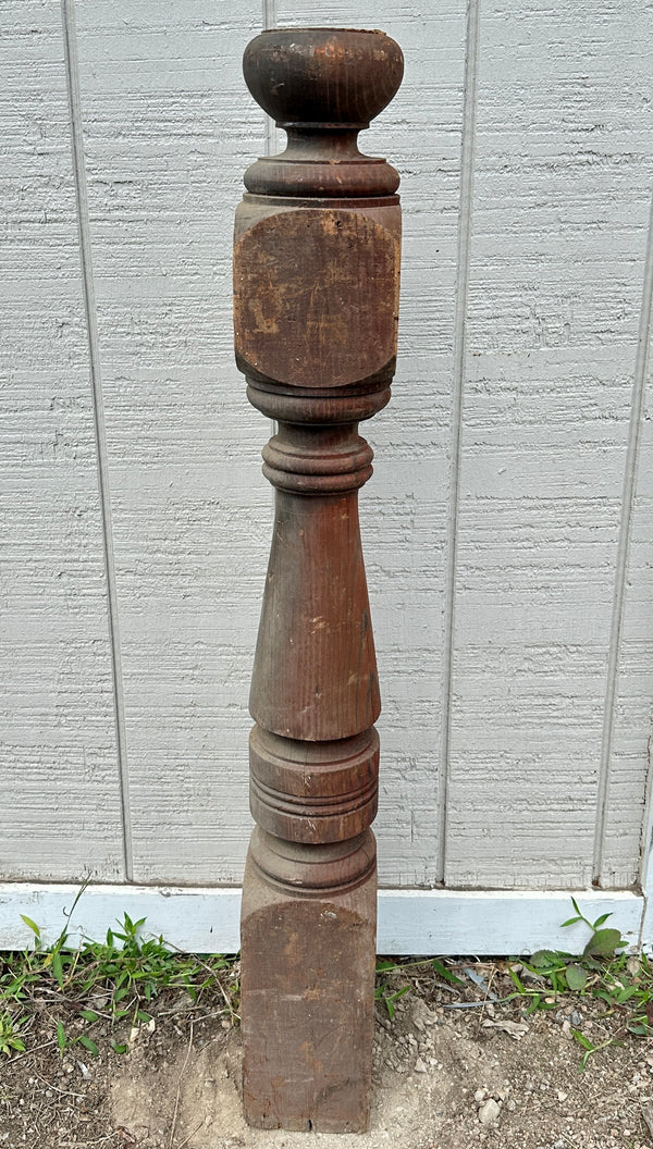 Heart Pine Newel Post w/ Flat Top GA20429