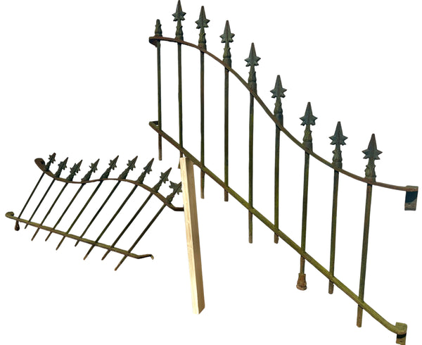Set of Antique Wrought Iron Outdoor Stair Railing GA20804