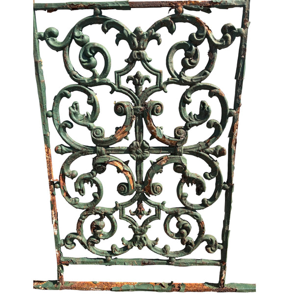 160 feet of Wrought Iron Fence Panels w/ Ornate Cast Iron GA21139