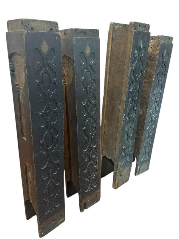 Set of 4 Antique Carved Newel Posts GA20604