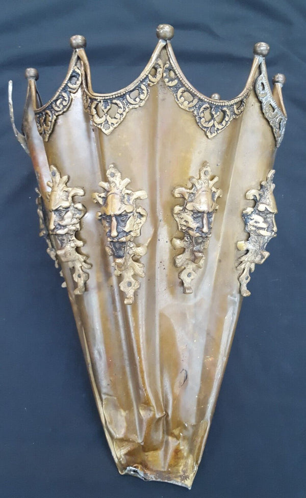 Vintage Brass Gothic Umbrella Holder Top GS00828